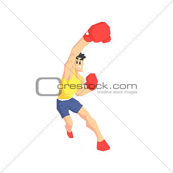 Boxer Attacking Vector Illustration