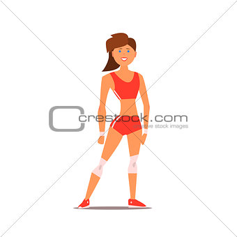 Sports Girl  Vector Illustration