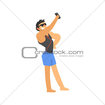 Guy In Shades Taking Selfie