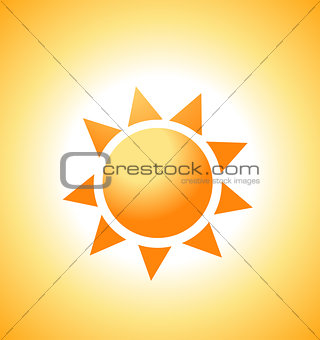 Vector illustration of sunrise sun 