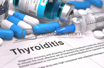 Thyroiditis Diagnosis. Medical Concept.