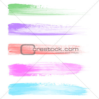 Vector watercolor brush strokes