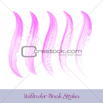 Vector watercolor brush strokes