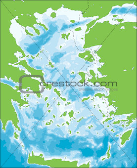 Aegean Sea map
