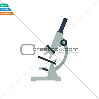 Flat design icon of chemistry microscope 
