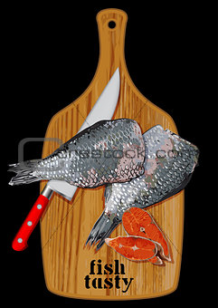 fish on a cutting board