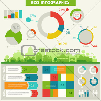 Eco town infographics