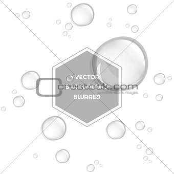Abstract water drops, isolated on white