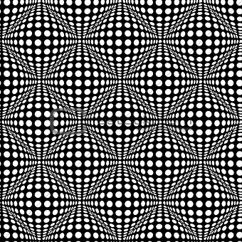 Seamless pattern with optical 3D effect. 