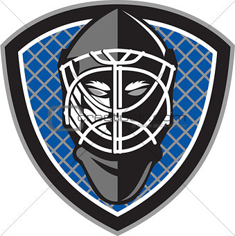 Ice Hockey Goalie Helmet Crest Retro