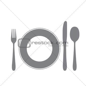 cutlery isolated on white