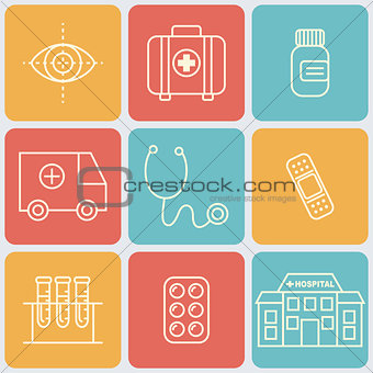 Vector Medical Icons Set
