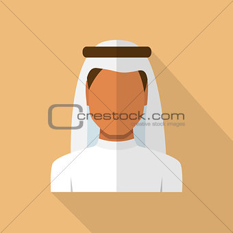 Arabic man in traditional muslim hat