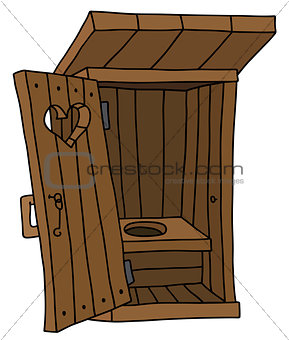 Old wooden latrine