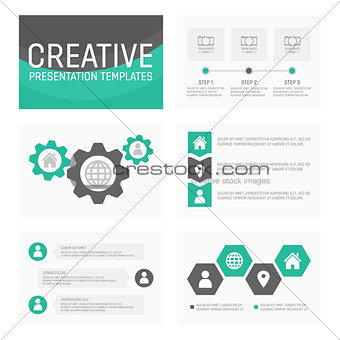 Vector business presentation template slides background design