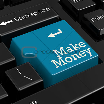 Make money concept 3D Render