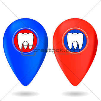 Dentist Red Blue Markers