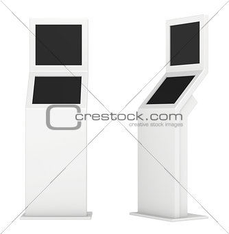 information kiosk. Information terminal. interactive kiosk on white background
