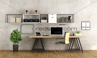 3d rendering of a modern workspace