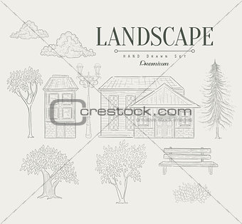 Landscape Vintage Sketch