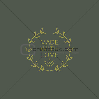 Simple Floral Green Hand Made Trademark
