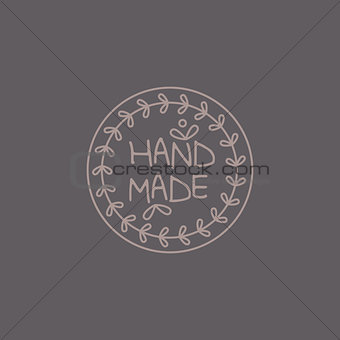 Simple Floral Grey Hand Made Trademark