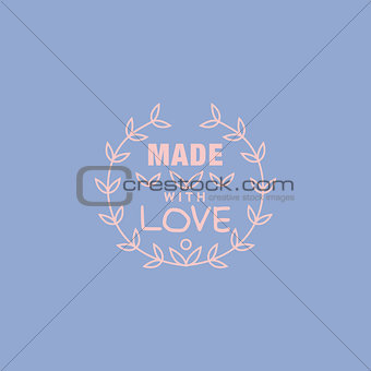 Simple Floral Blue Hand Made Trademark