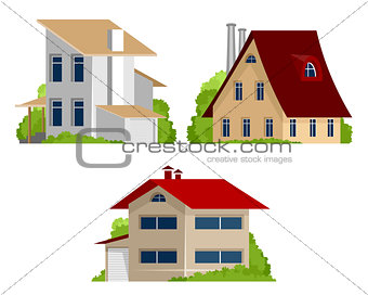 Three private houses