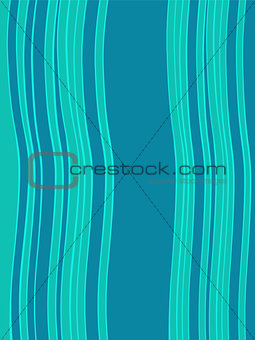 Blue green horizontal abstract wave retro background