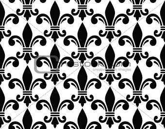 French style seamless pattern - Fleur de lis symbol