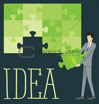 Vector Flat Business Concept Right Solution
