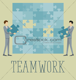Vector Flat Business Concept Teamwork