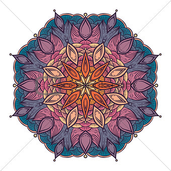Color circular pattern. Round kaleidoscope 