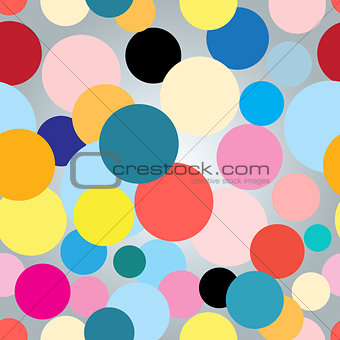 Seamless colorful graphic pattern with circles