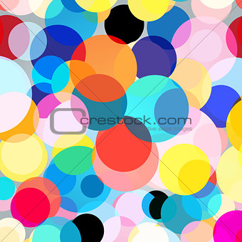 Seamless colorful graphic background with circles