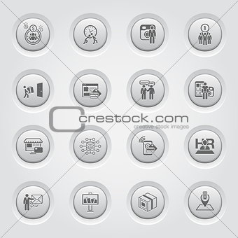Button Design Business Icons Set