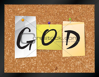 God Bulletin Board Theme Illustration