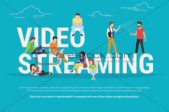 Video streaming concept illustration