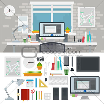 Designer cabinet full of different tools