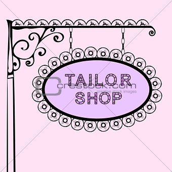 tailor shop retro vintage street sign