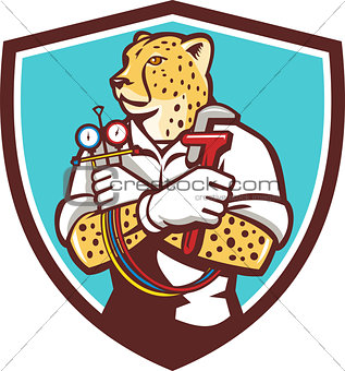 Cheetah Heating Specialist Crest Cartoon