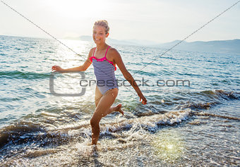 Girl at tropical beach