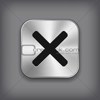 Cancel icon - metal app button