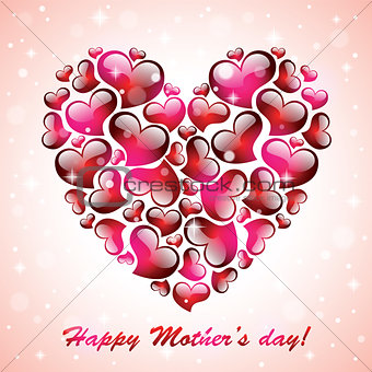 Happy mother day colorful background. 