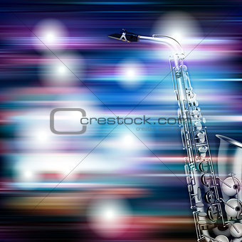 abstract grunge piano background with saxophone