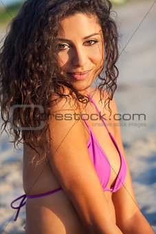 Beautiful Bikini Woman Girl At Beach