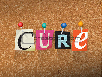 Cure Pinned Paper Concept Illustration