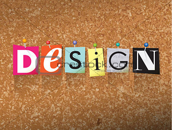 Design Pinned Paper Concept Illustration