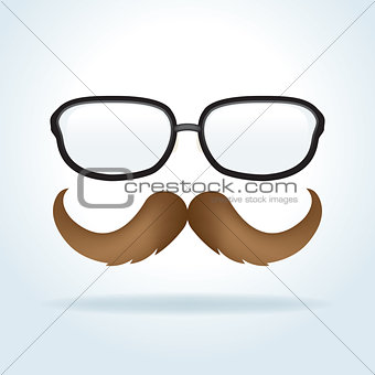 Man's Glasses and Mustache Illustration