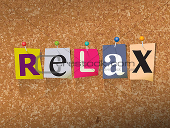 Relax Pinned Paper Concept Illustration